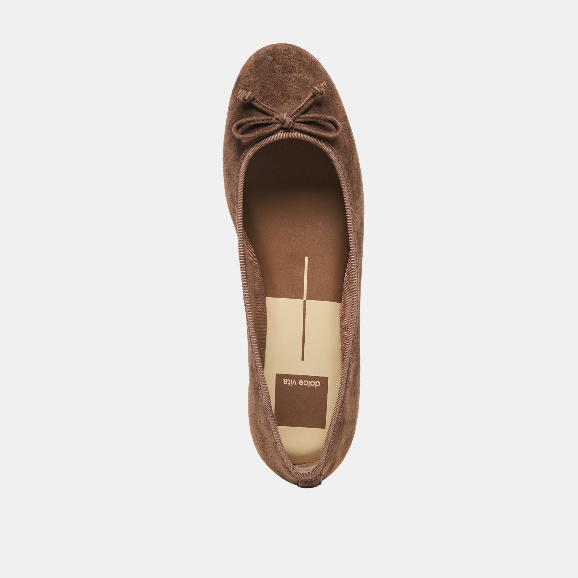 Ritla Wide Dk Brown Suede Ballet Flats / Dolce Vita