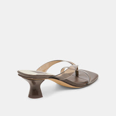 Brevel Vinyl Wide Dk Brown Jelly Heels / Dolce Vita
