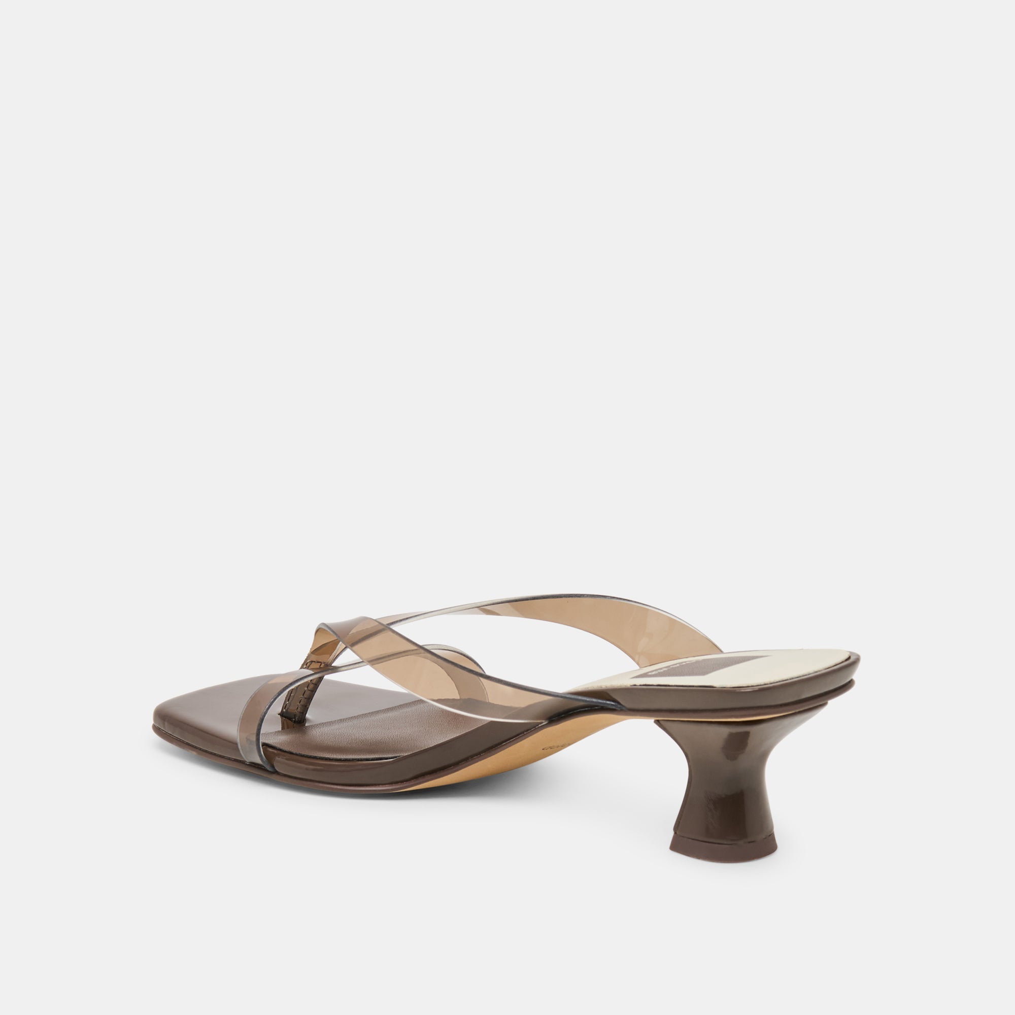 Brevel Vinyl Wide Dk Brown Jelly Heels / Dolce Vita