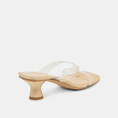 Brevel Vinyl Wide Crystal Jelly Heels / Dolce Vita