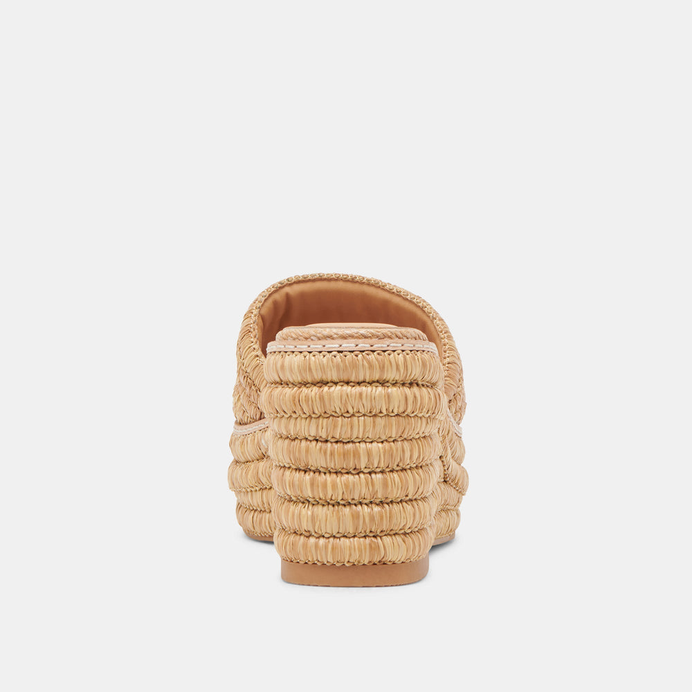 Throne Wide Lt Natural Raffia Wedges / Dolce Vita