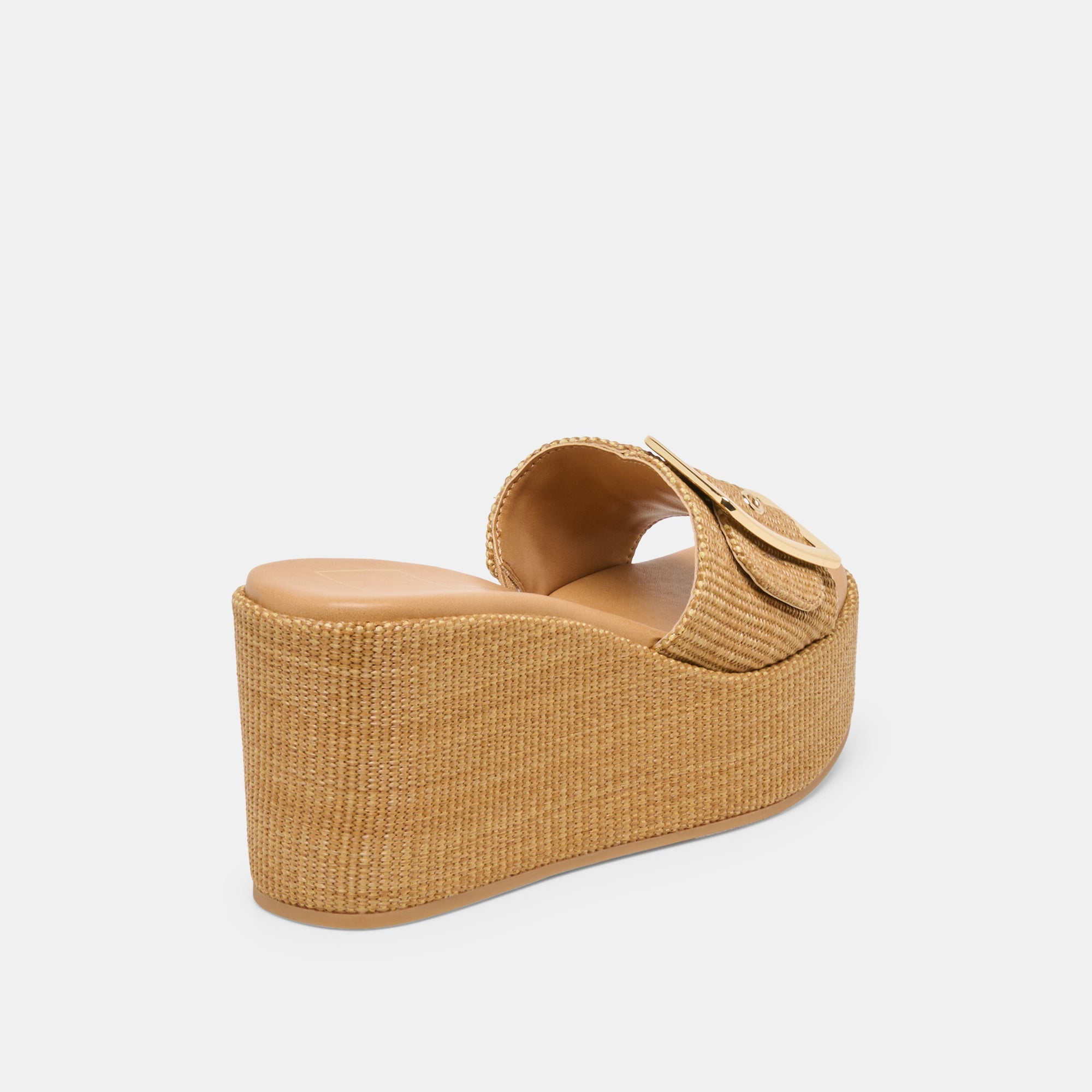 Jilian Wide Mocha Raffia Wedges / Dolce Vita