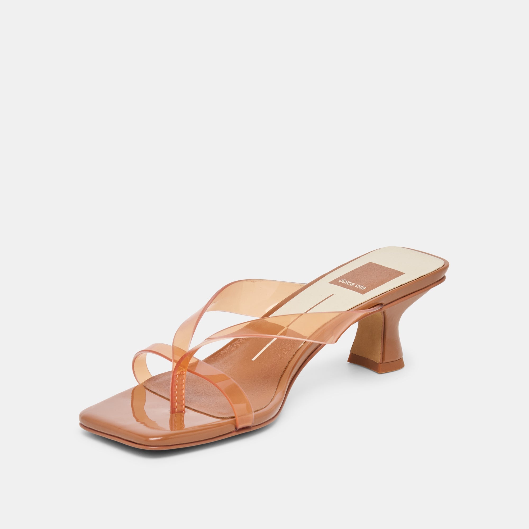 Brevel Vinyl Wide Whiskey Jelly Heels / Dolce Vita
