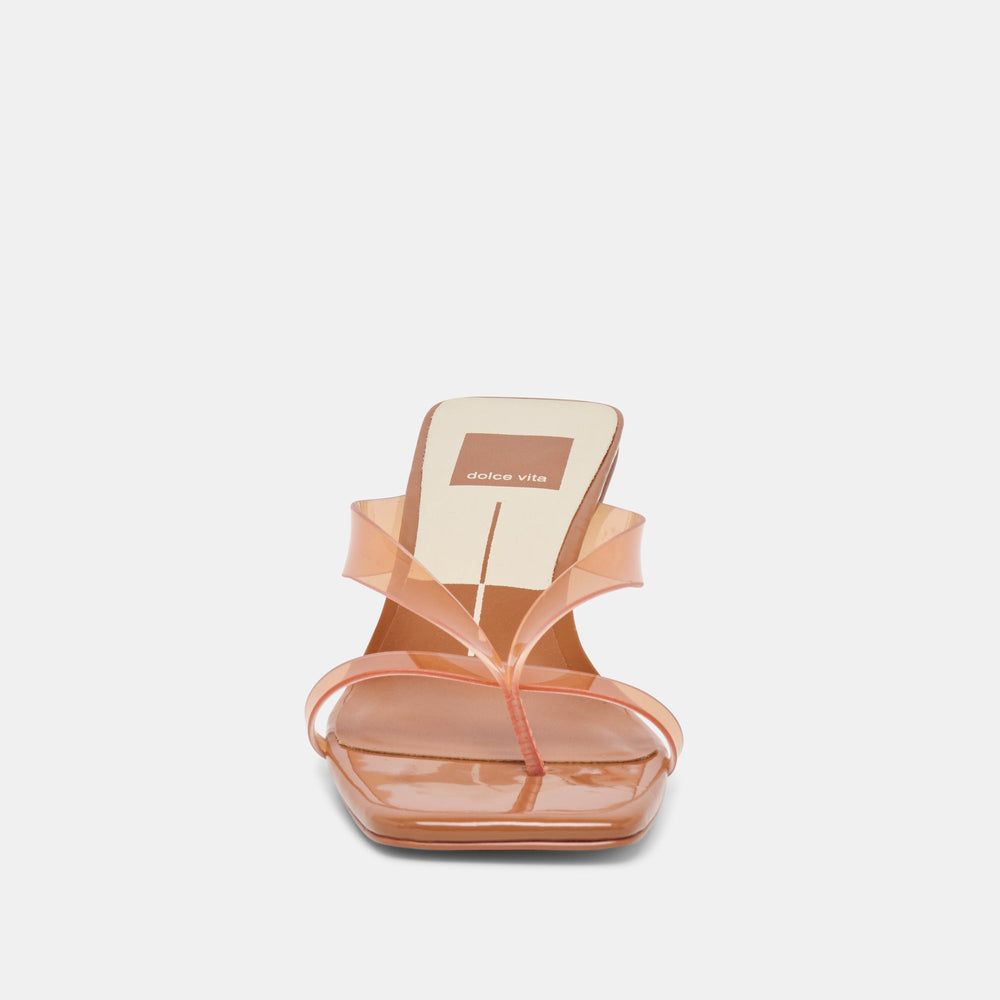 Brevel Vinyl Wide Whiskey Jelly Heels / Dolce Vita