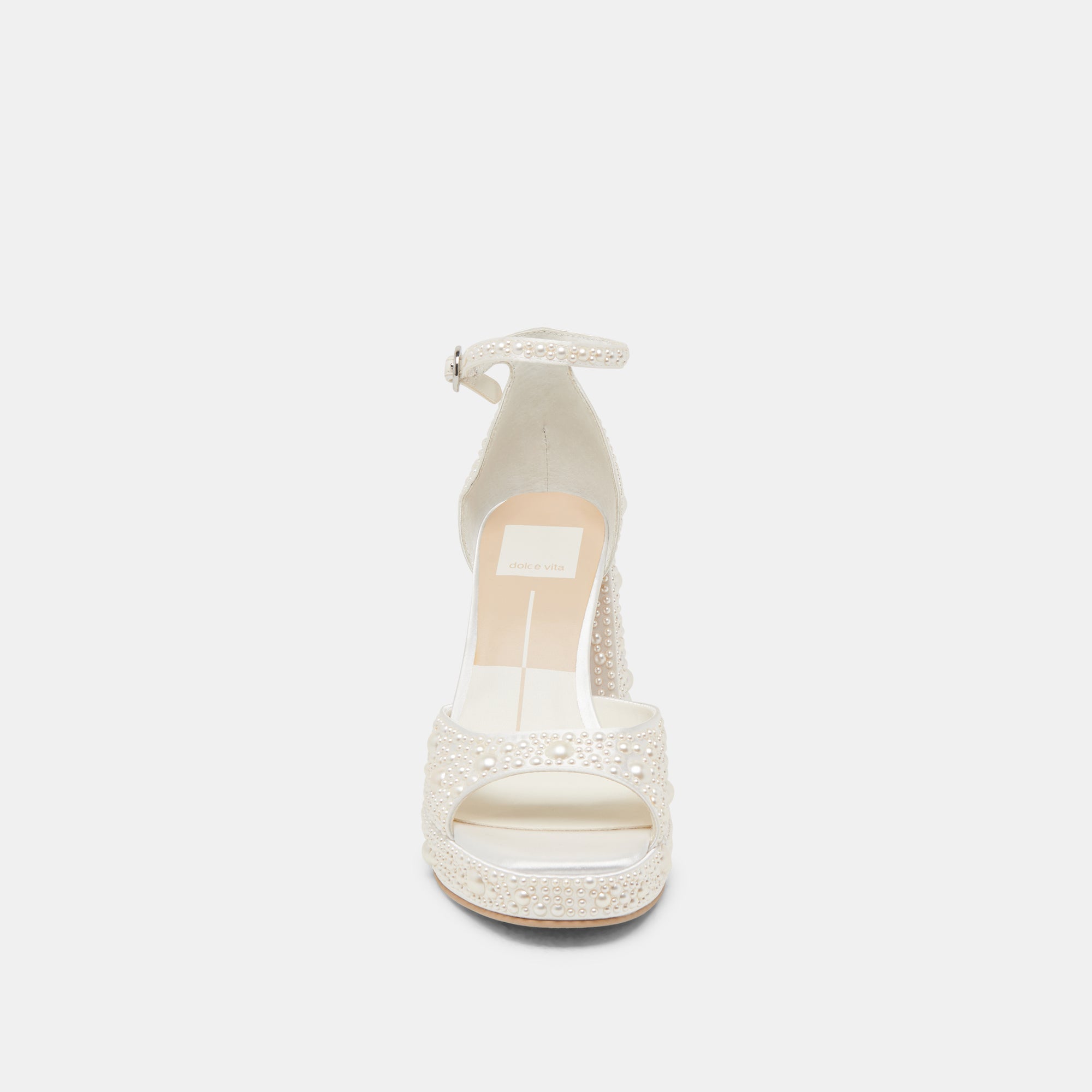 PANDRO PEARL WIDE HEELS TRUE WHITE SATIN
 – Dolce Vita / Dolce Vita