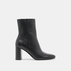 Suzy Wide Black Leather Booties / Dolce Vita