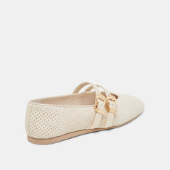 Baylee Wide Bone Perforated Suede Ballet Flats / Dolce Vita