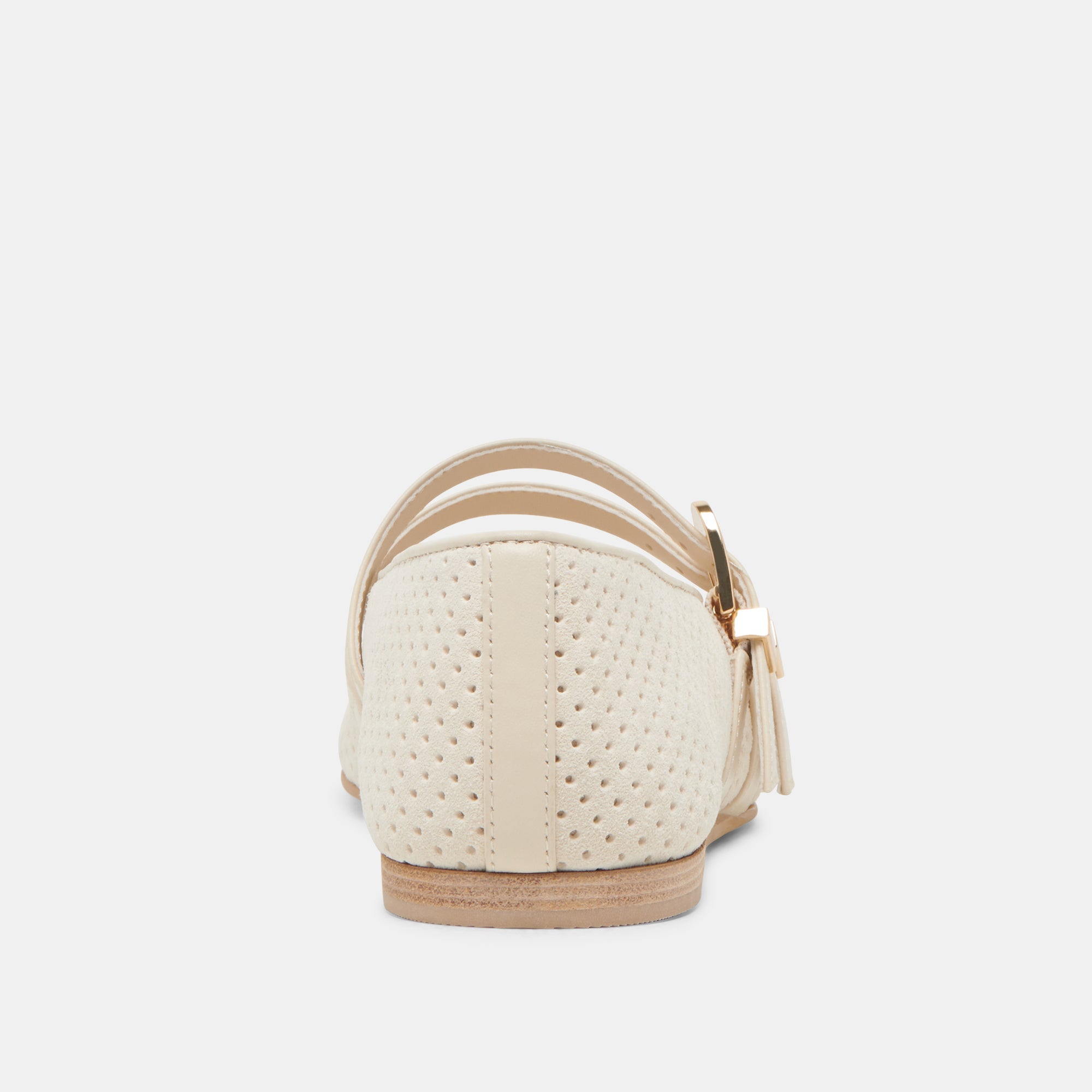 Baylee Wide Bone Perforated Suede Ballet Flats / Dolce Vita
