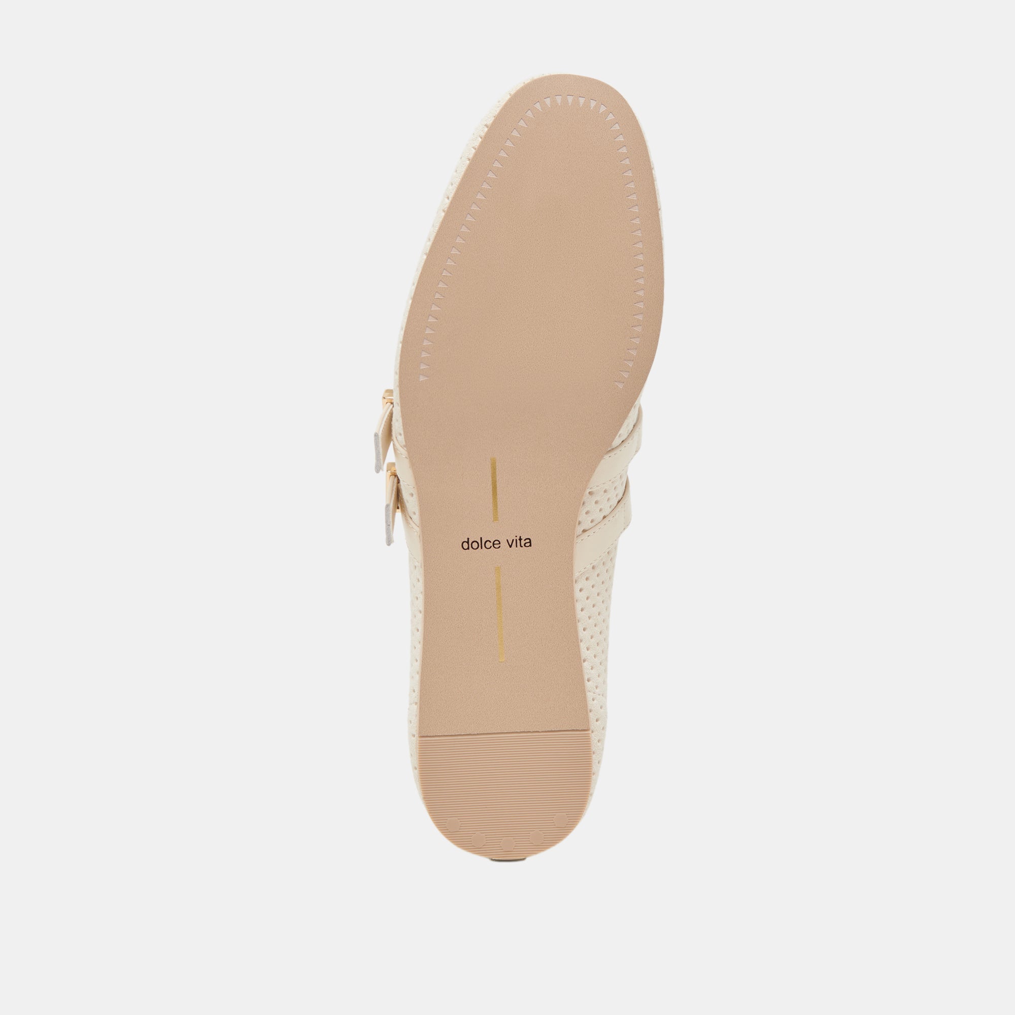 Baylee Wide Bone Perforated Suede Ballet Flats / Dolce Vita