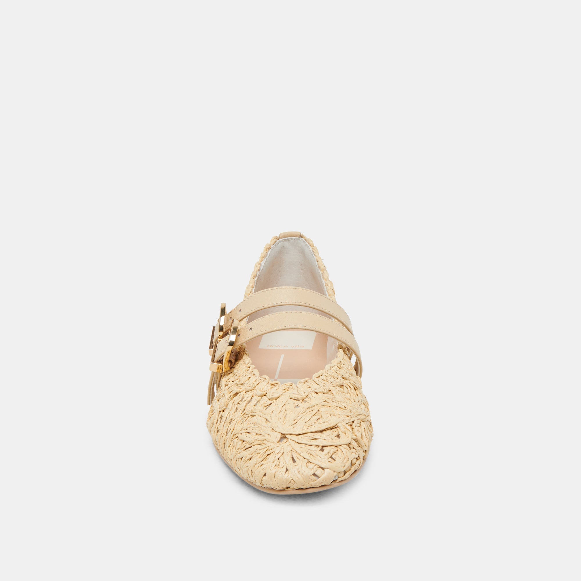 BAYLEE SUNFLOWER WIDE BALLET FLATS LT NATURAL MACRAME
 – Dolce Vita / Dolce Vita