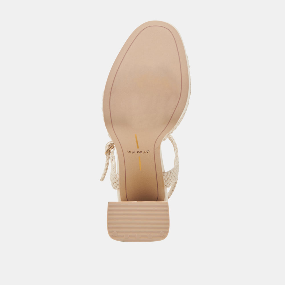 PEYTEN WIDE HEELS CREME WOVEN STELLA
 – Dolce Vita / Dolce Vita