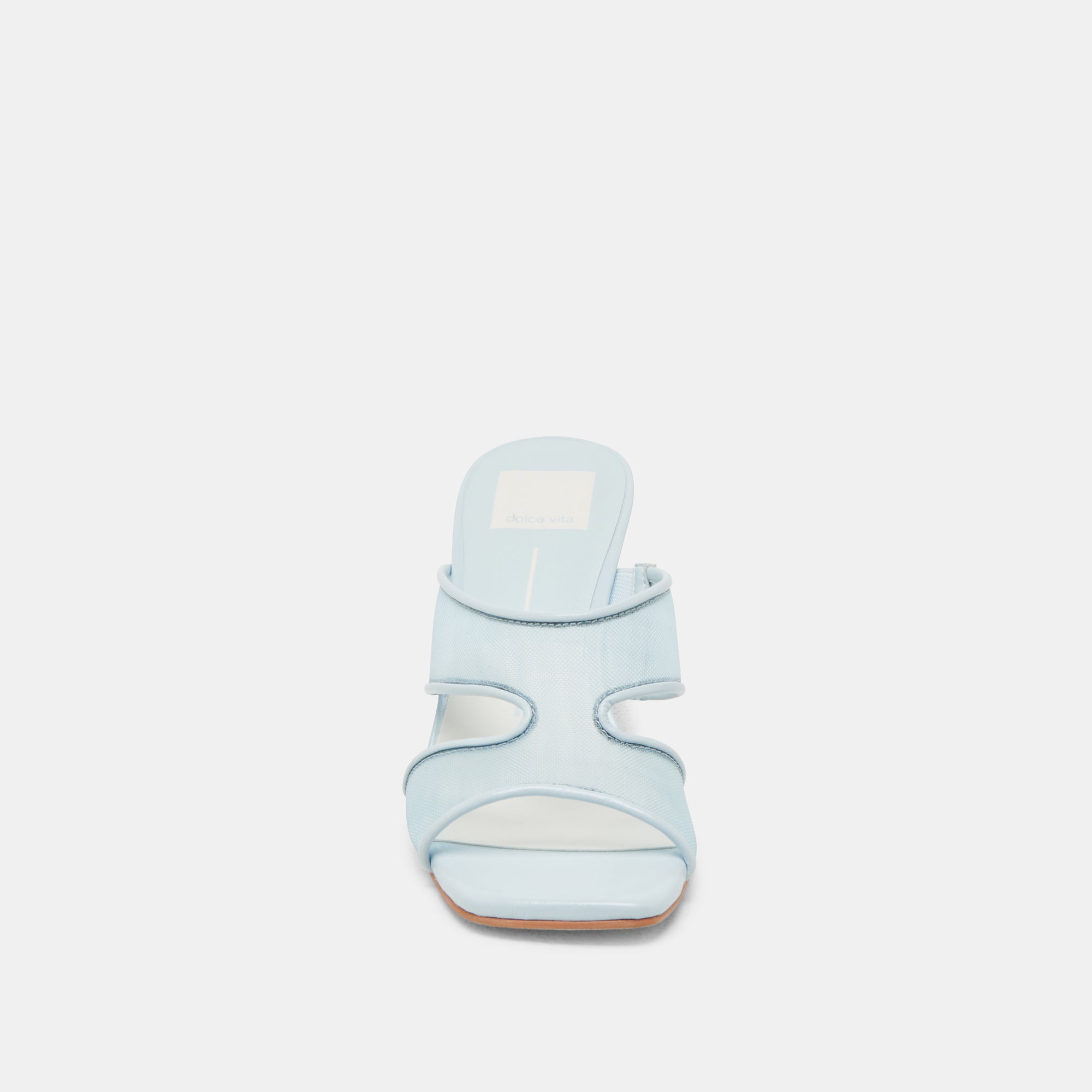 Gitel Wide Ice Blue Mesh Heels / Dolce Vita