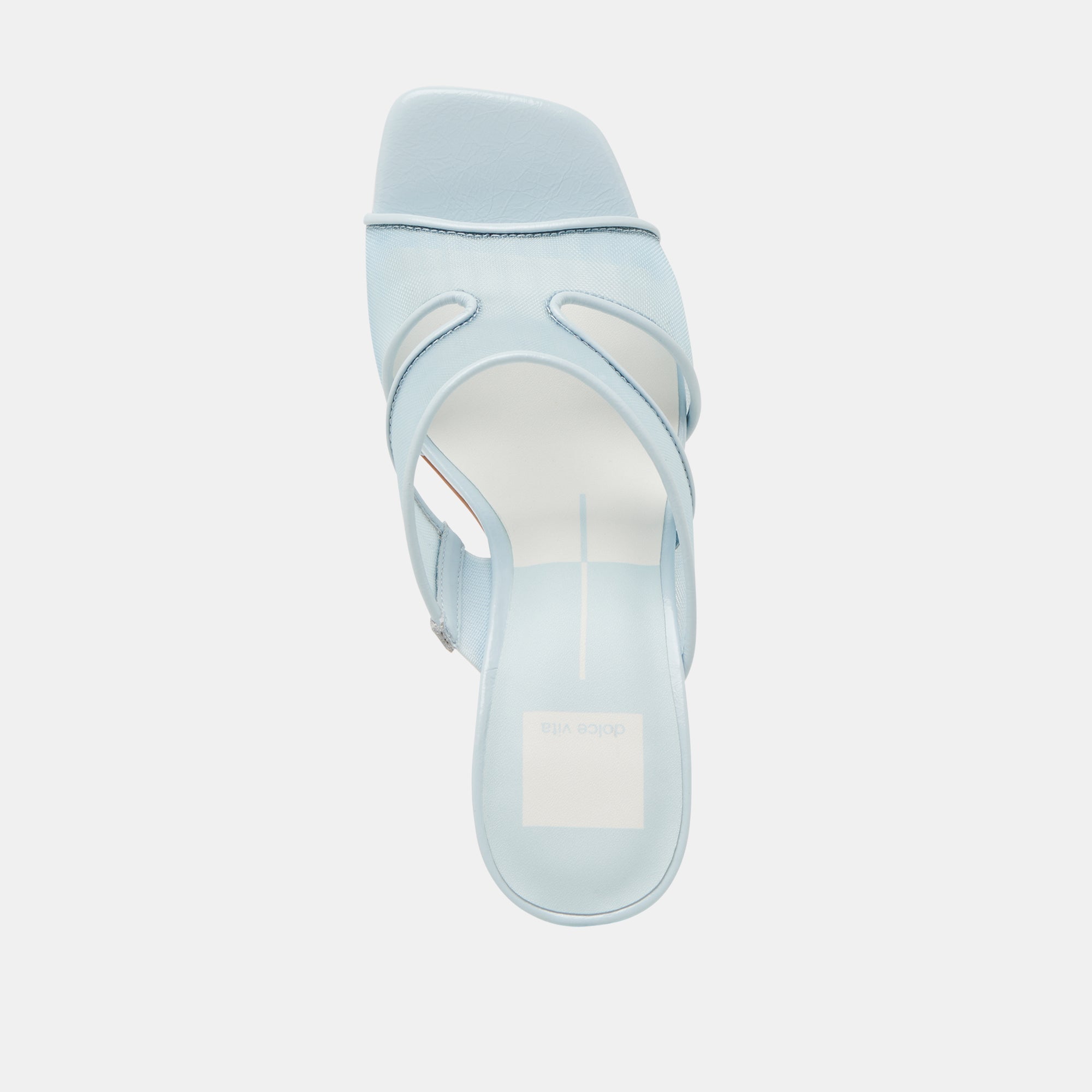 Gitel Wide Ice Blue Mesh Heels / Dolce Vita
