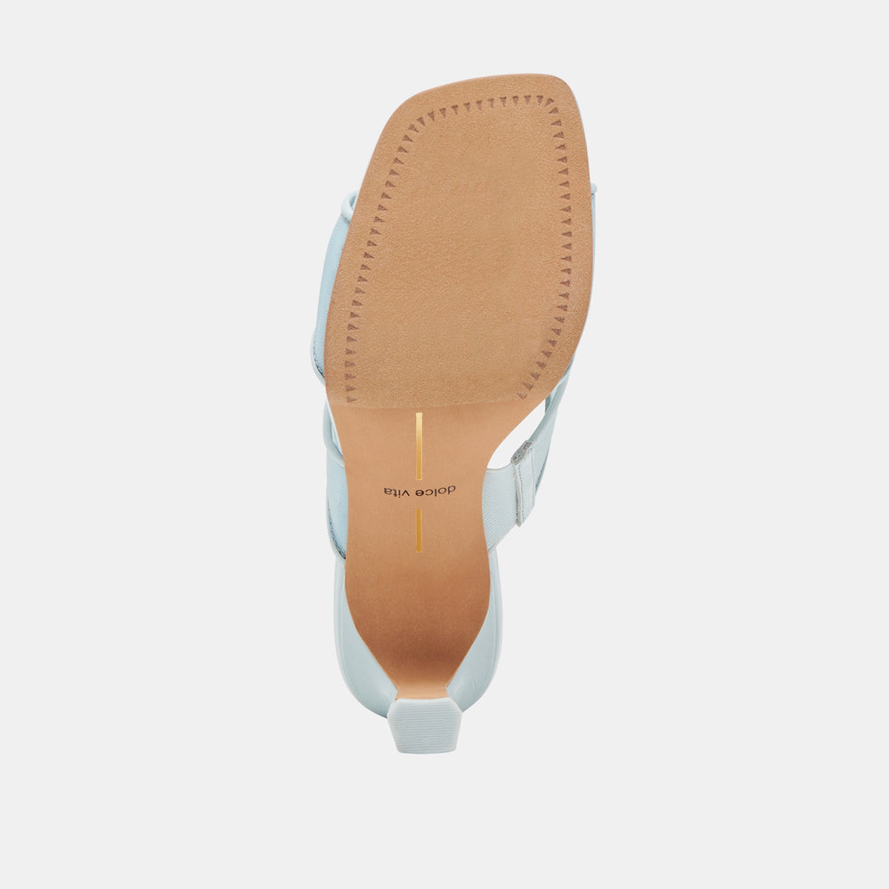 Gitel Wide Ice Blue Mesh Heels / Dolce Vita