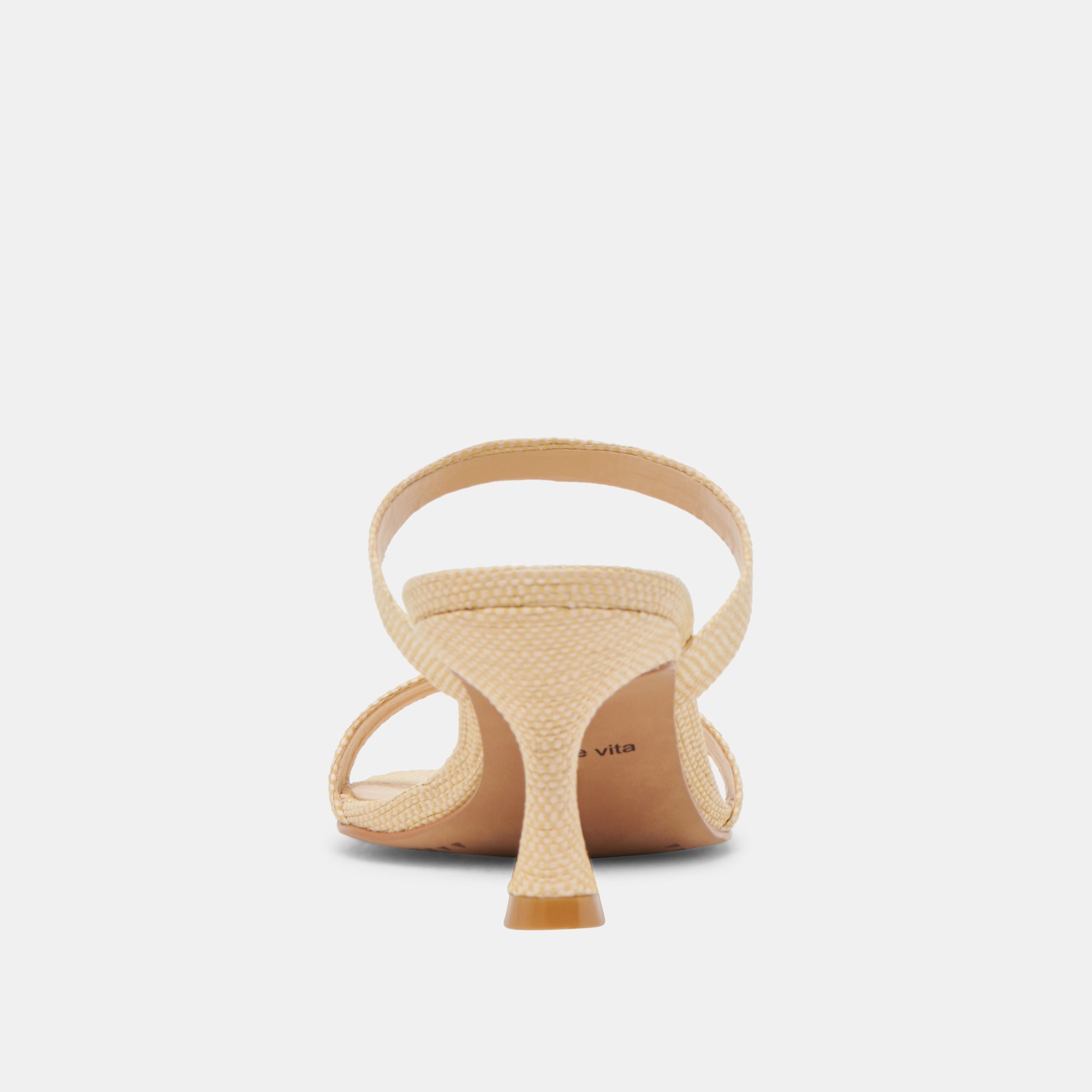 Genora Wide Lt Natural Woven Raffia Heels / Dolce Vita