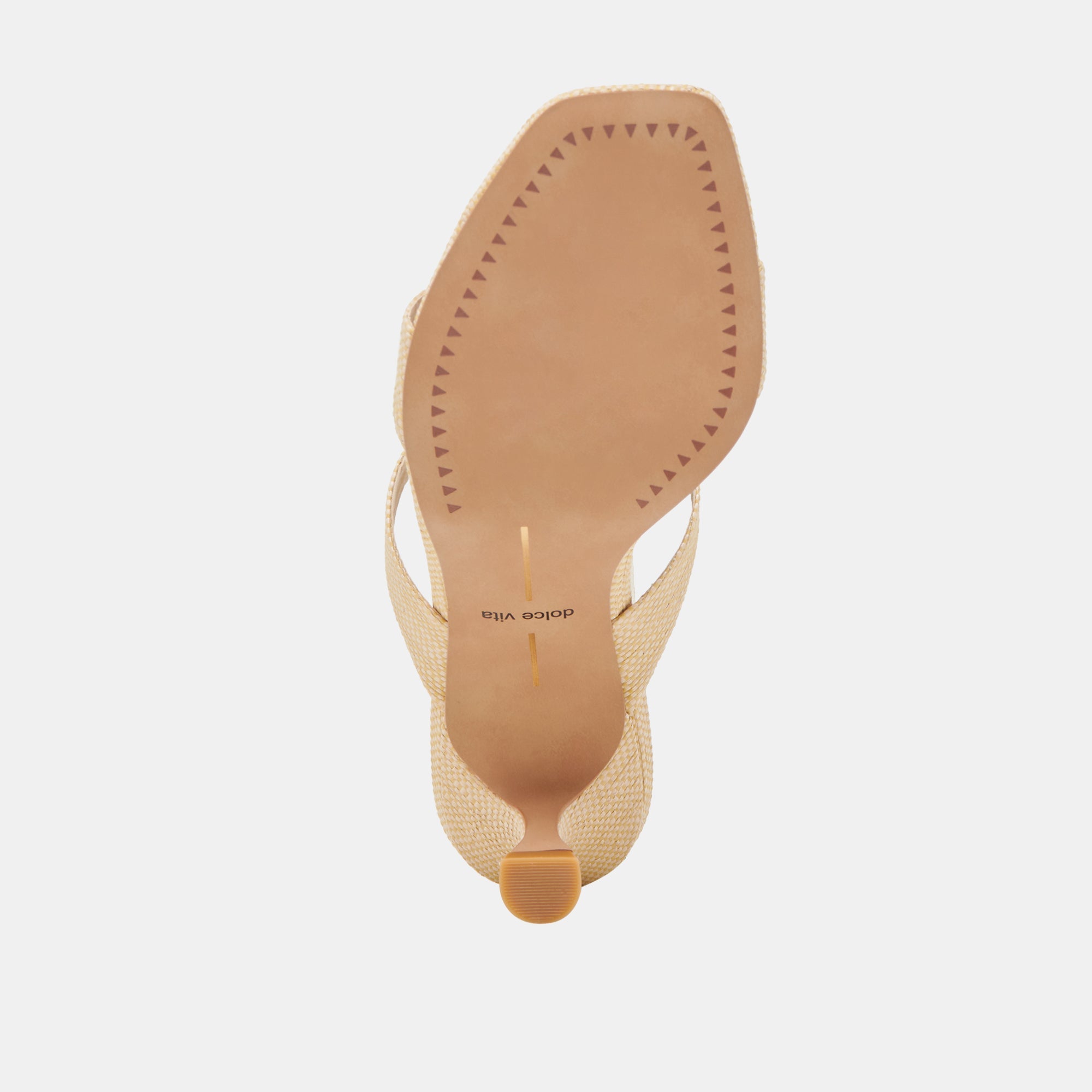Genora Wide Lt Natural Woven Raffia Heels / Dolce Vita