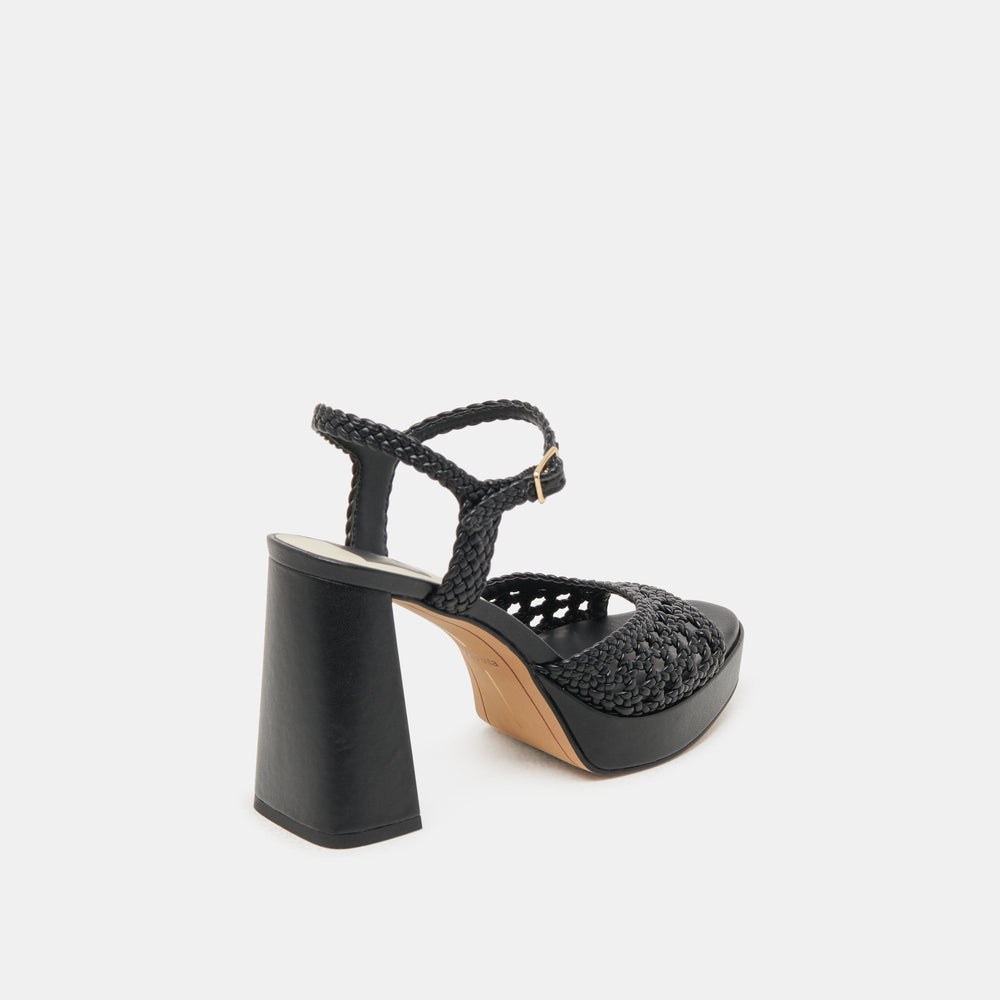PEYTEN WIDE HEELS BLACK WOVEN STELLA
 – Dolce Vita / Dolce Vita