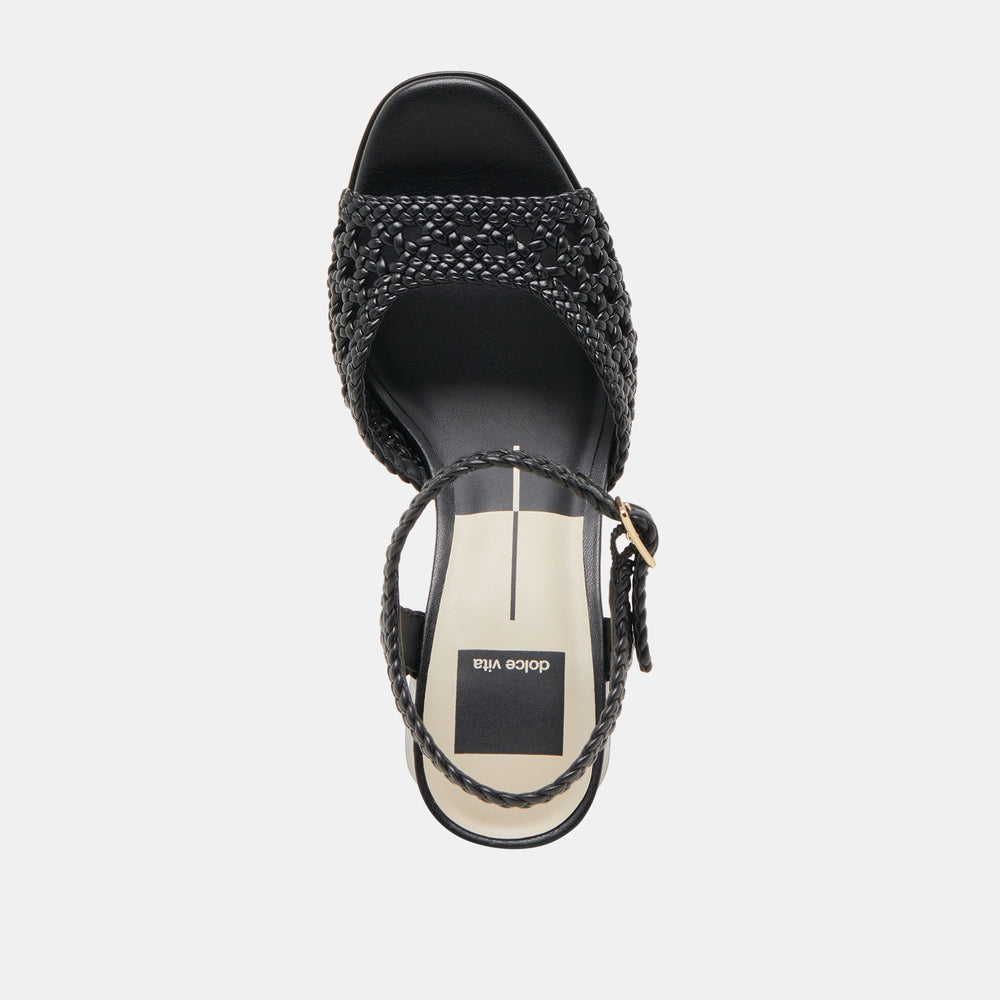 PEYTEN WIDE HEELS BLACK WOVEN STELLA
 – Dolce Vita / Dolce Vita