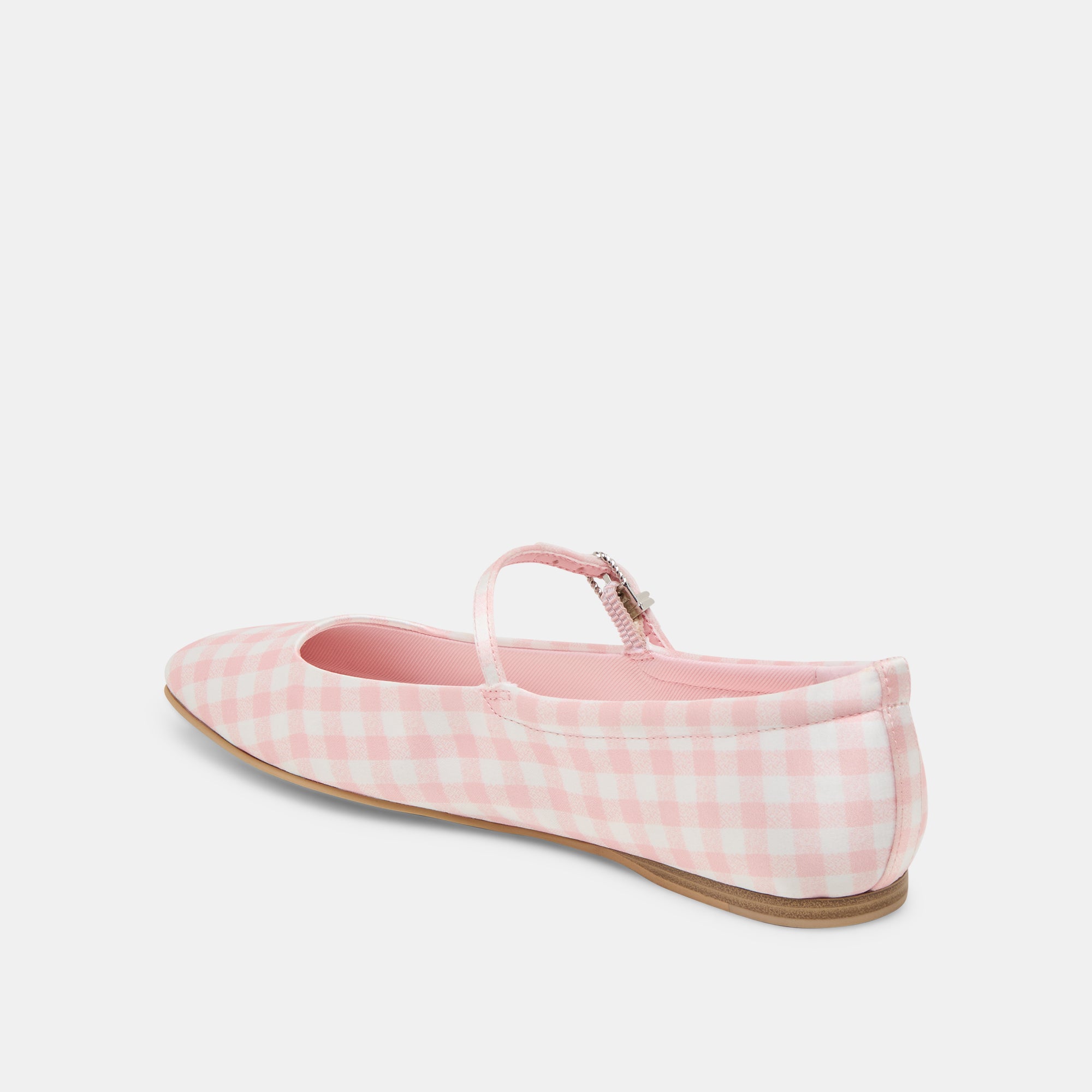 Reyes X Byrdie Golf Pink Plaid Gingham Wide Ballet Flats / Dolce Vita
