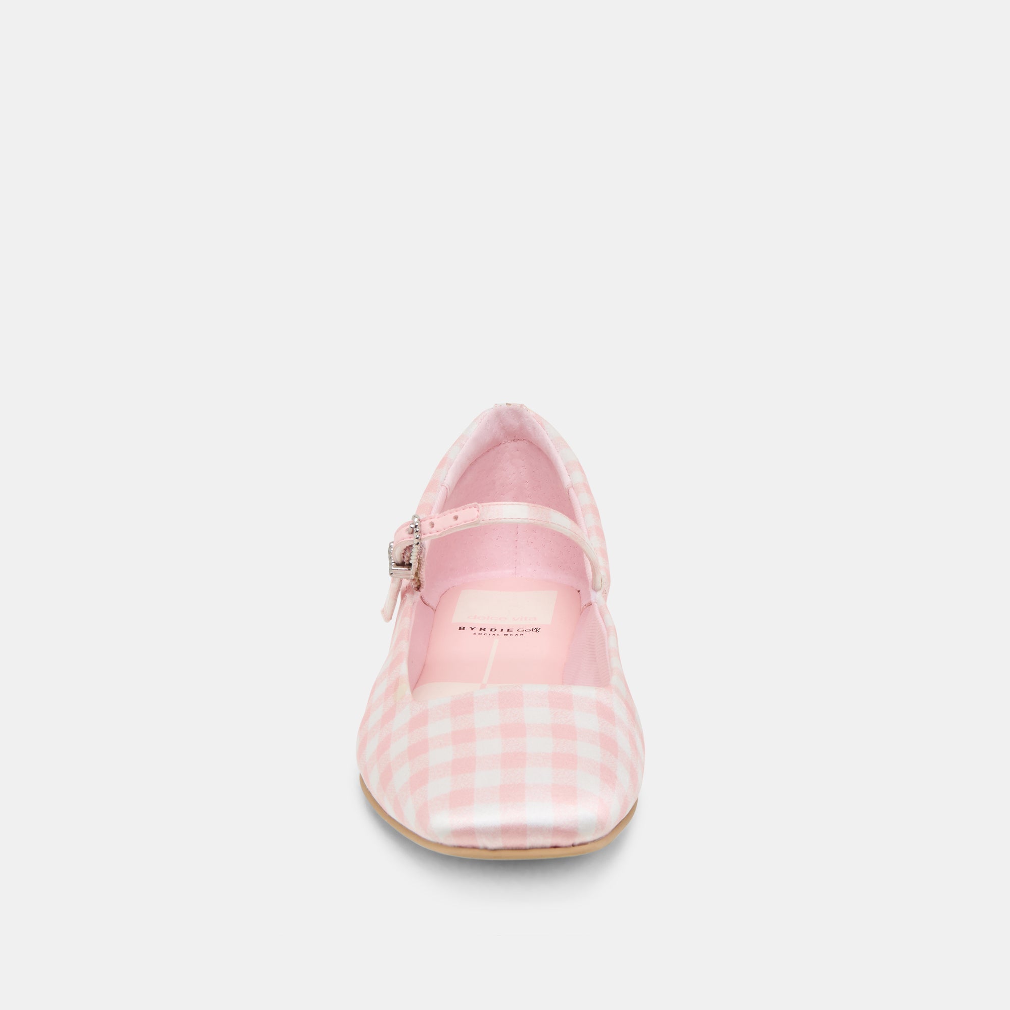 Reyes X Byrdie Golf Pink Plaid Gingham Wide Ballet Flats / Dolce Vita