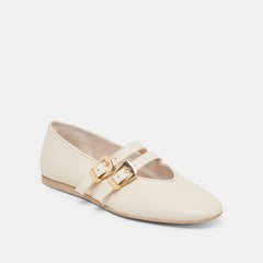 BAYLEE WIDE BALLET FLATS IVORY LEATHER
 – Dolce Vita / Dolce Vita