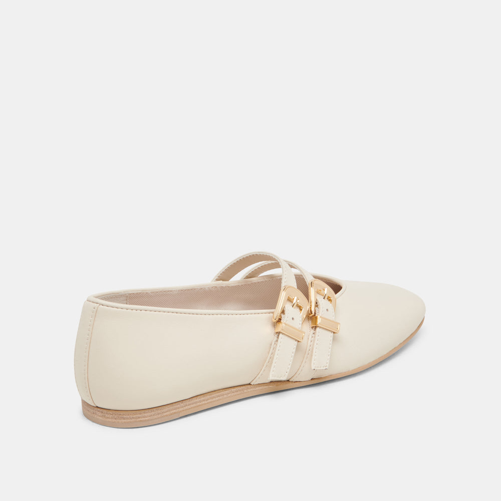 BAYLEE WIDE BALLET FLATS IVORY LEATHER
 – Dolce Vita / Dolce Vita