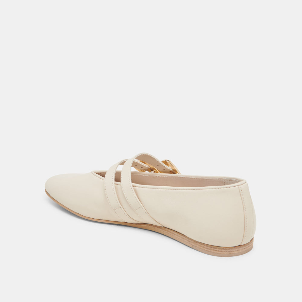 BAYLEE WIDE BALLET FLATS IVORY LEATHER
 – Dolce Vita / Dolce Vita