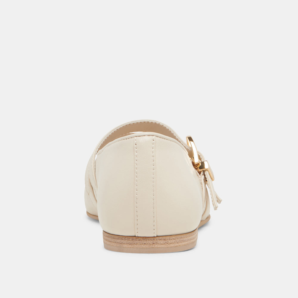 BAYLEE WIDE BALLET FLATS IVORY LEATHER
 – Dolce Vita / Dolce Vita