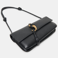 ALICE Black Leather Shoulder Bag / Dolce Vita