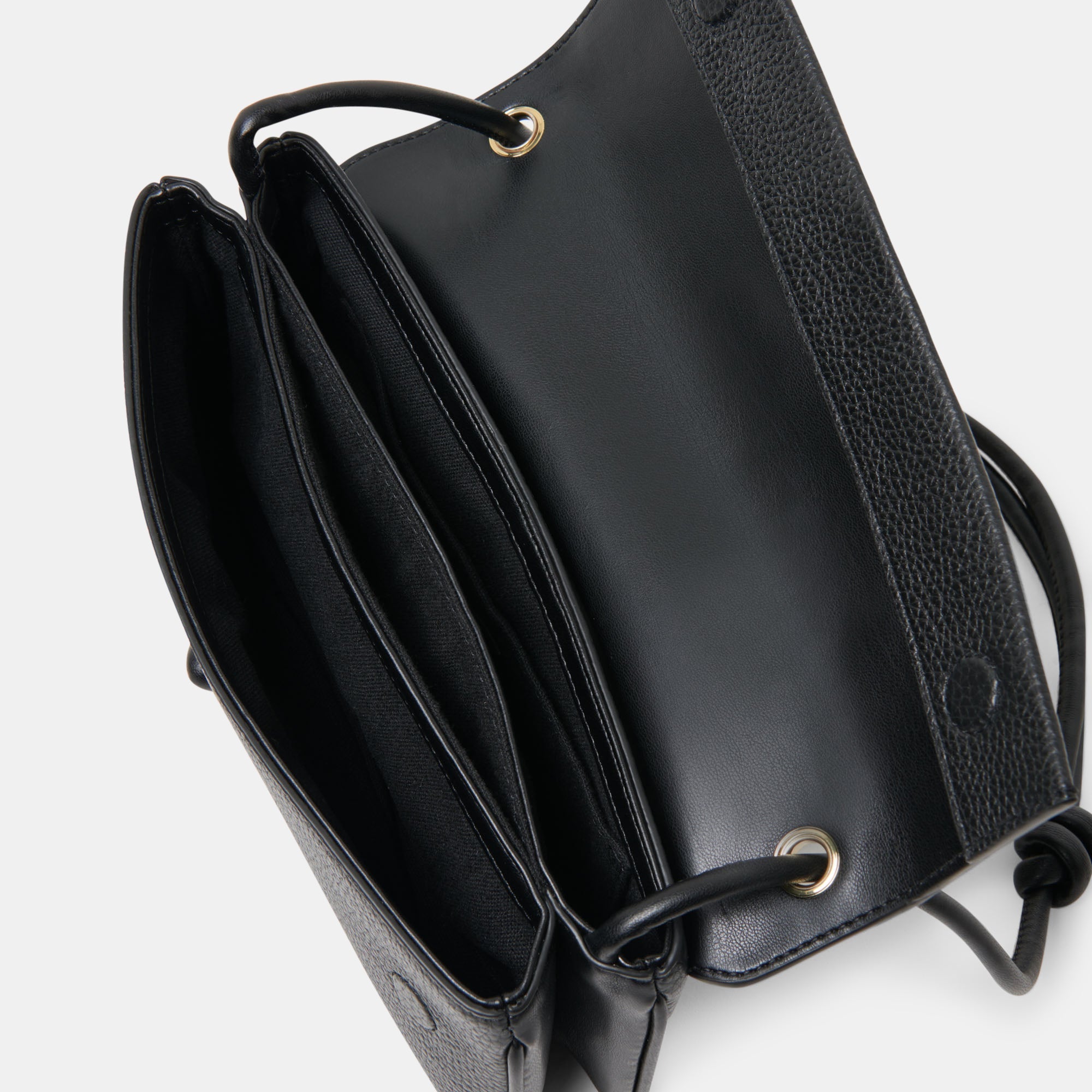 ALICE Black Leather Shoulder Bag / Dolce Vita
