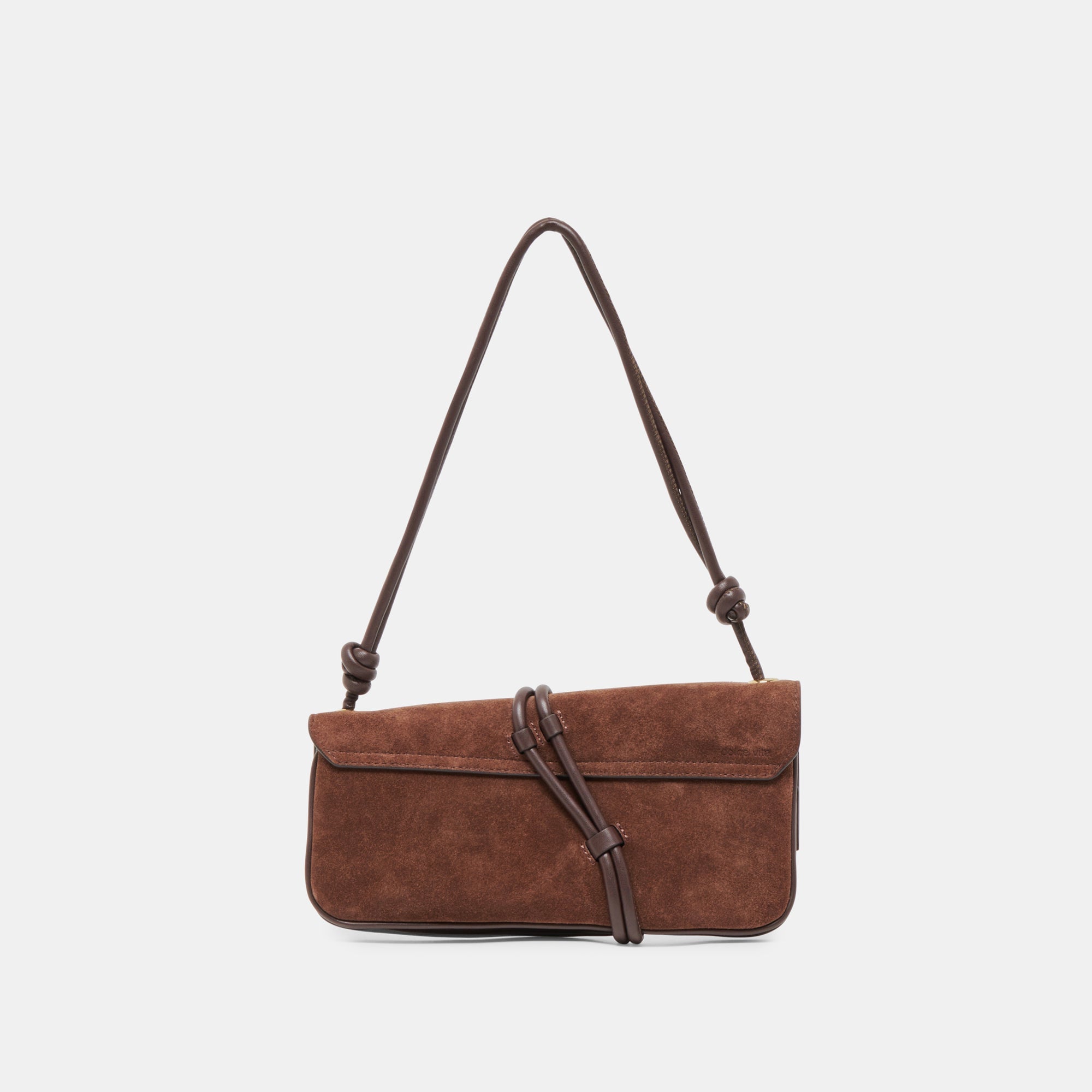 Alice Chocolate Suede Shoulder Bag / Dolce Vita