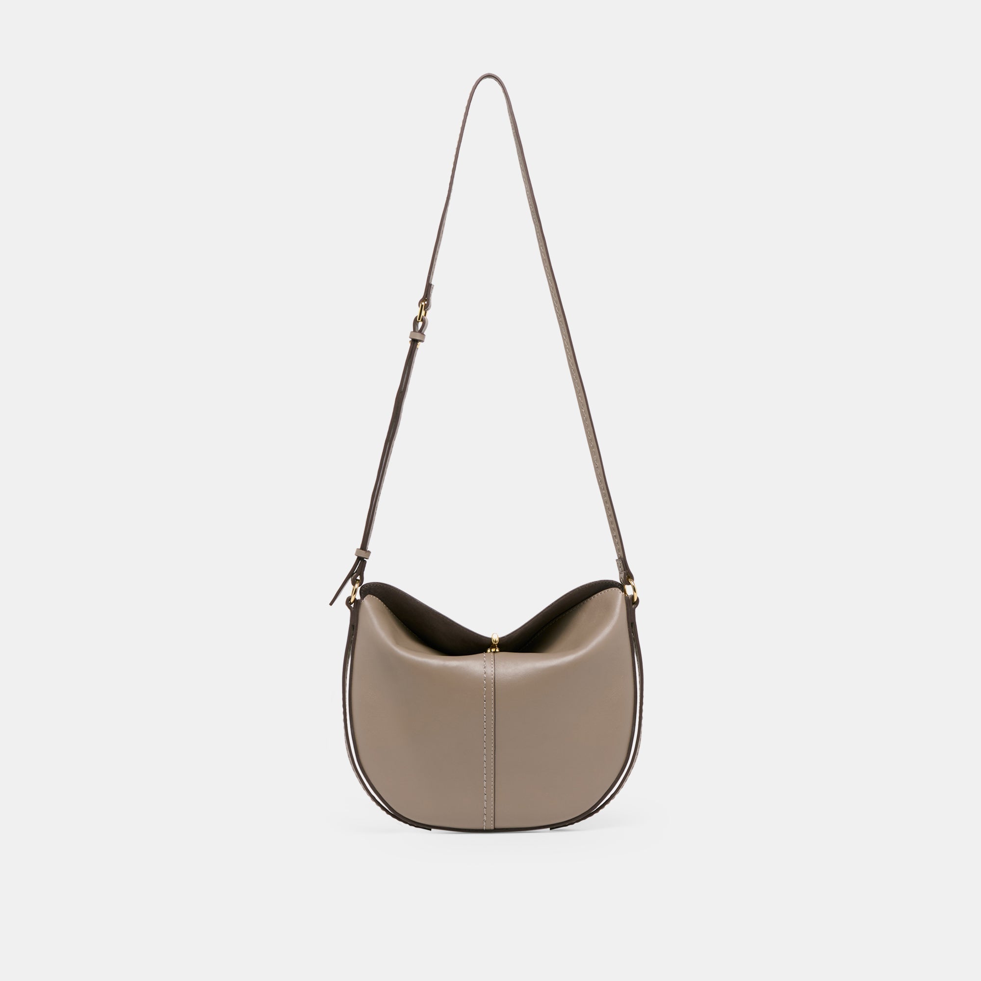 Burano Grey Leather Crossbody / Dolce Vita