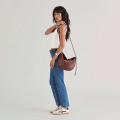 Burano Brown Leather Crossbody / Dolce Vita