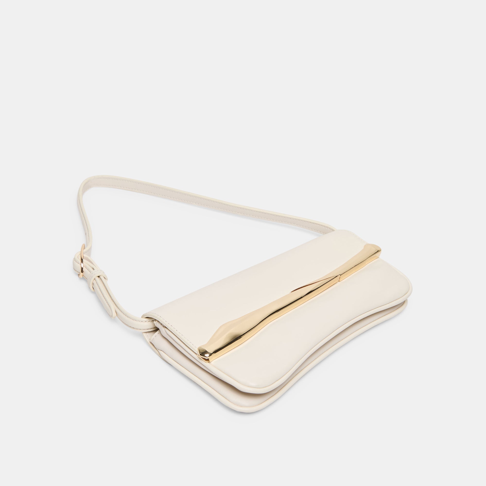 Azura White Leather Shoulder Bag / Dolce Vita