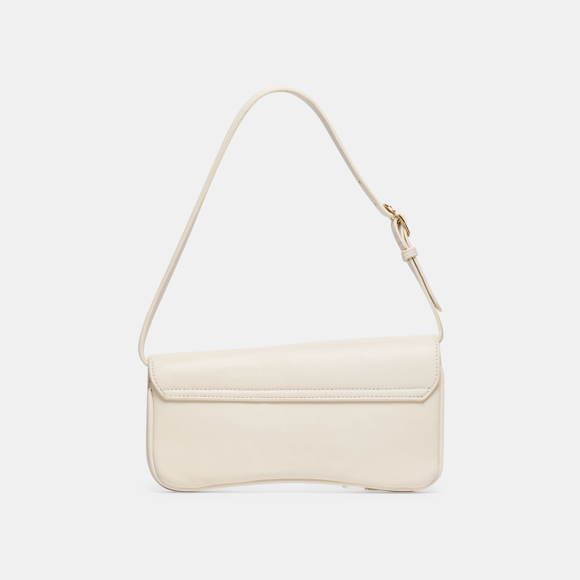 Azura White Leather Shoulder Bag / Dolce Vita