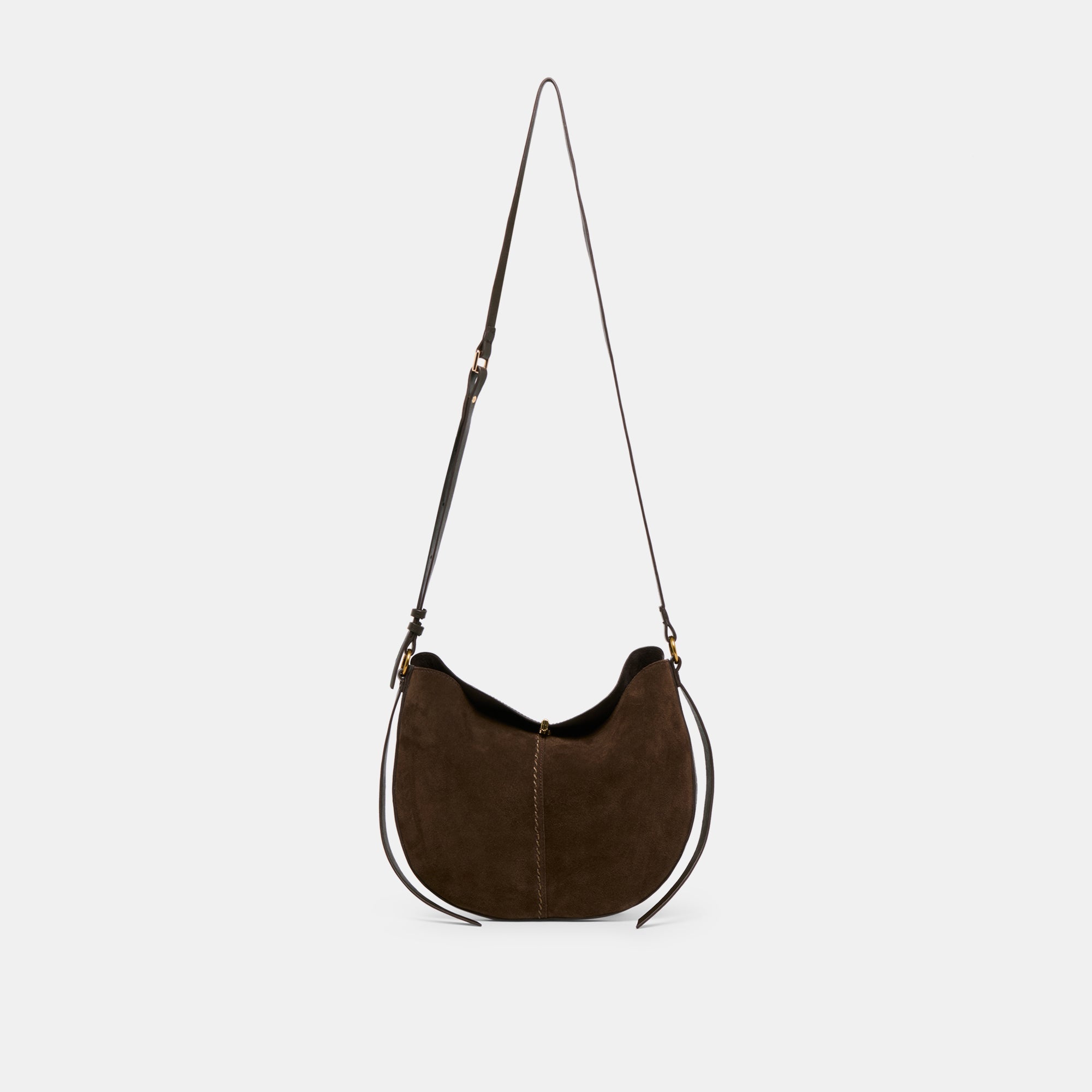 Bennett Espresso Suede Crossbody / Dolce Vita
