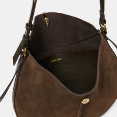 Bennett Espresso Suede Crossbody / Dolce Vita