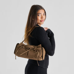 Hudson Olive Suede Shoulder Bag / Dolce Vita
