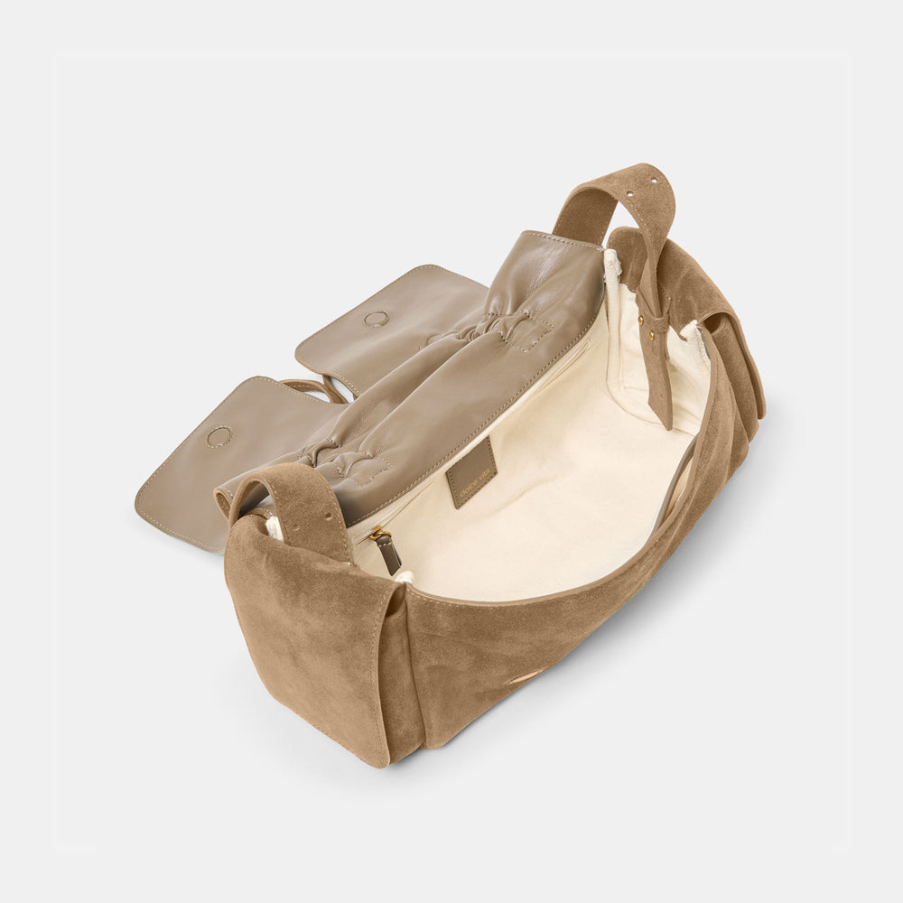 Hudson Olive Suede Shoulder Bag / Dolce Vita