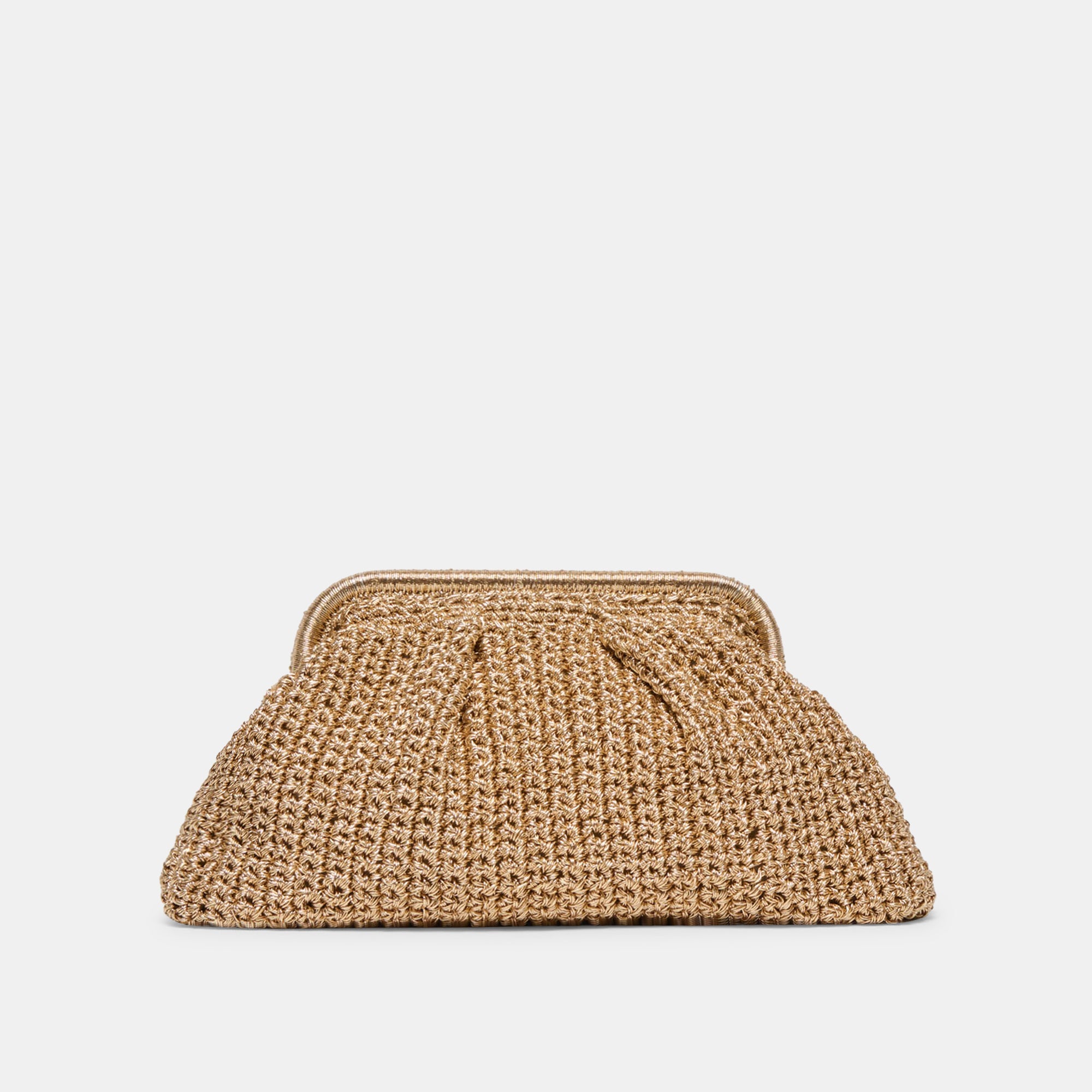Ione Gold Crochet Clutch / Dolce Vita