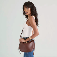 Burano Brown Leather Crossbody / Dolce Vita