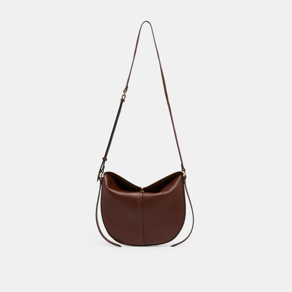Burano Brown Leather Crossbody / Dolce Vita