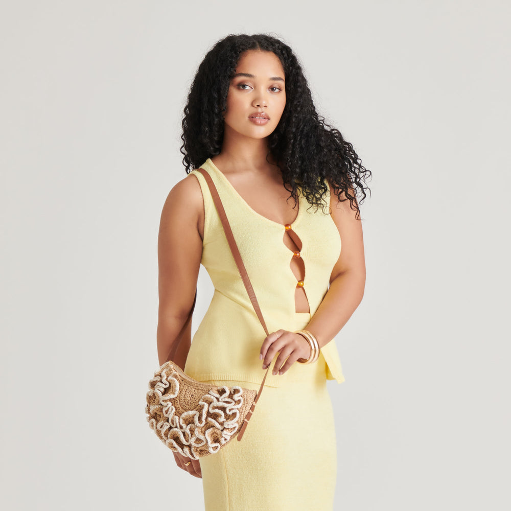 Atrani Natural Raffia Crossbody / Dolce Vita