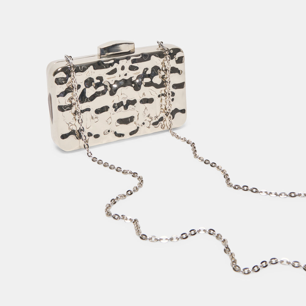 Delia Silver Metal Clutch / Dolce Vita