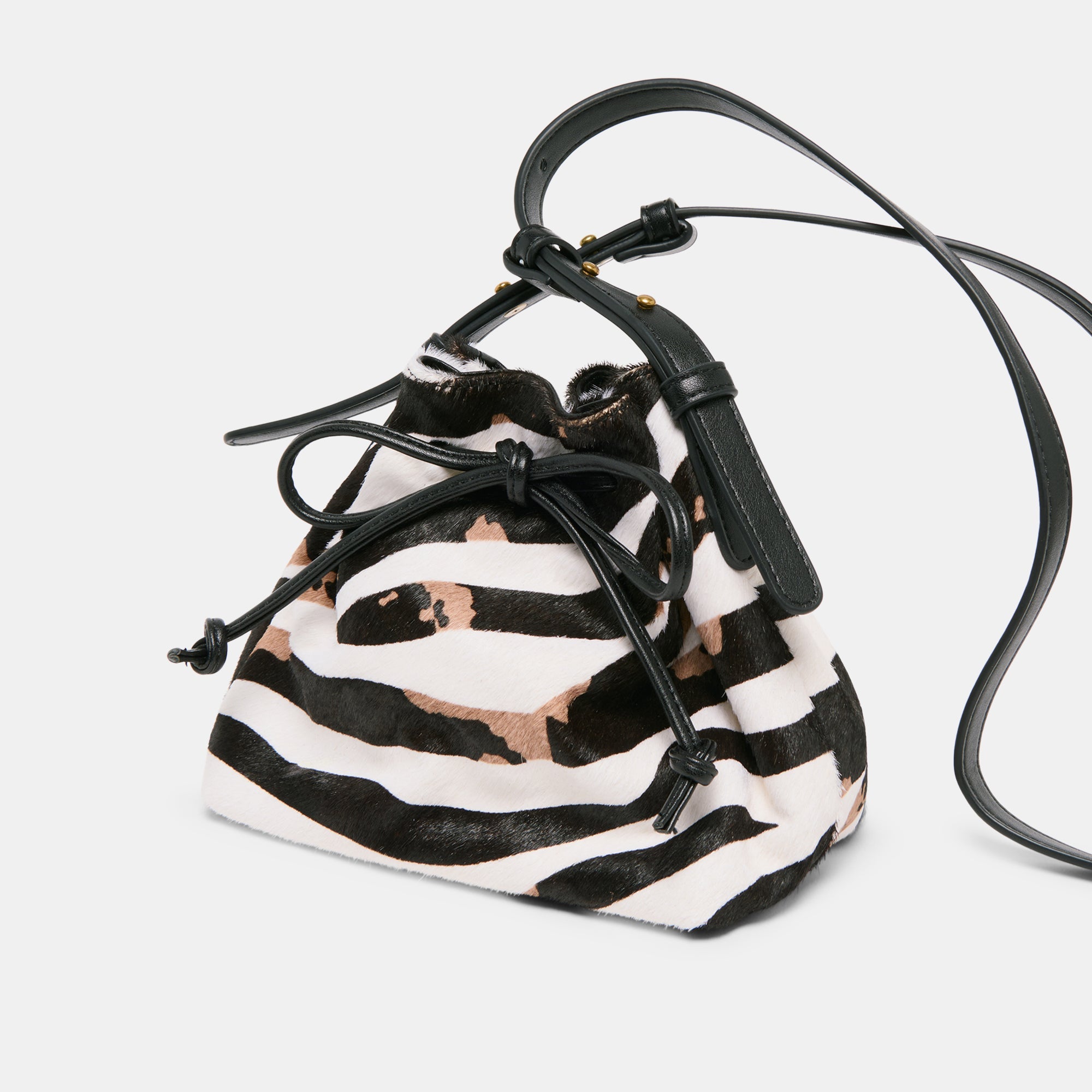 Randi Zebra Calf Hair Crossbody / Dolce Vita