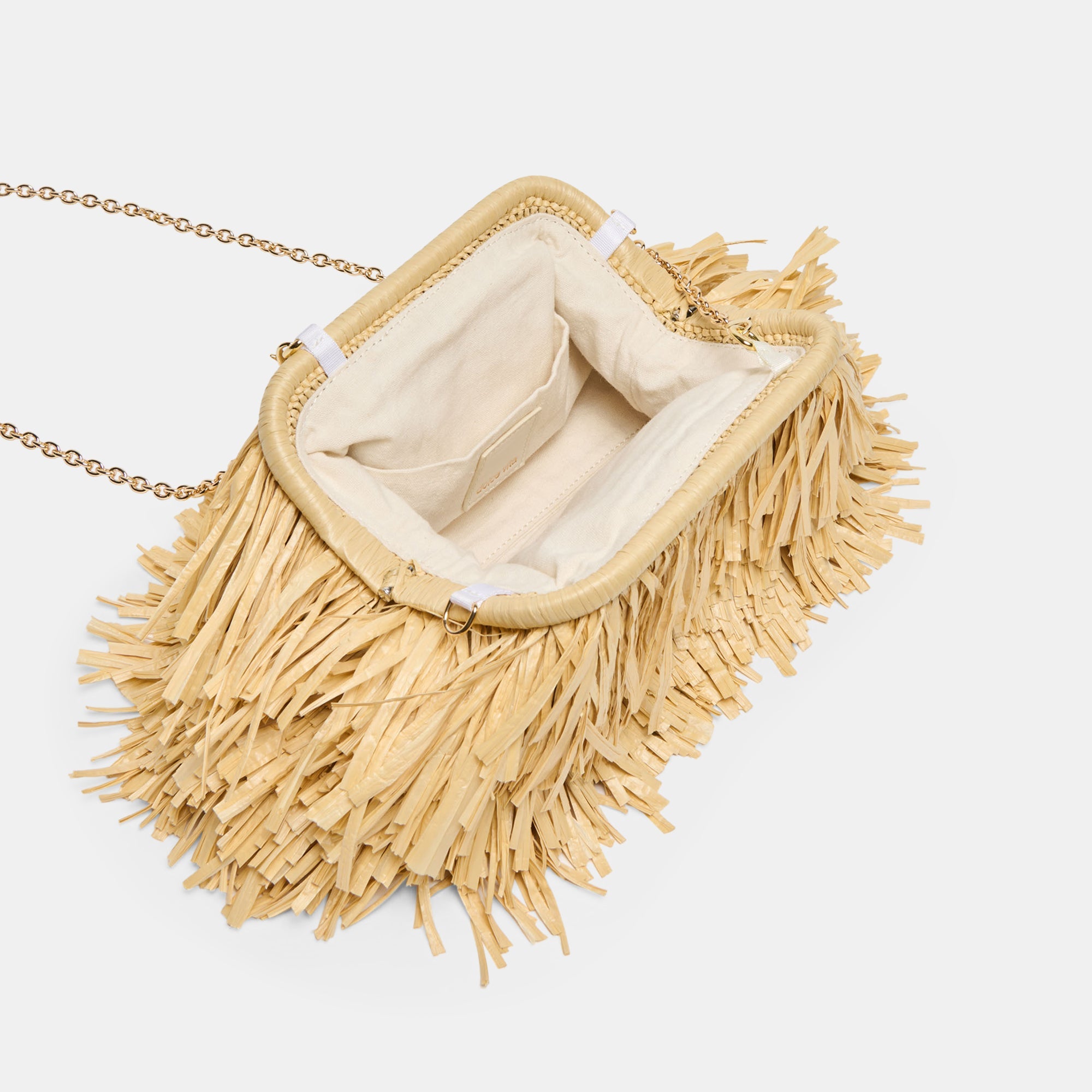Serina Natural Raffia Clutch / Dolce Vita