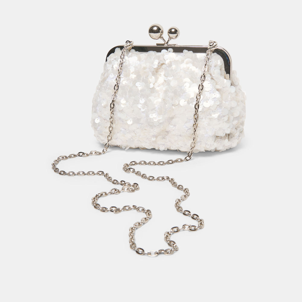 Kendall White Sequin Clutch / Dolce Vita