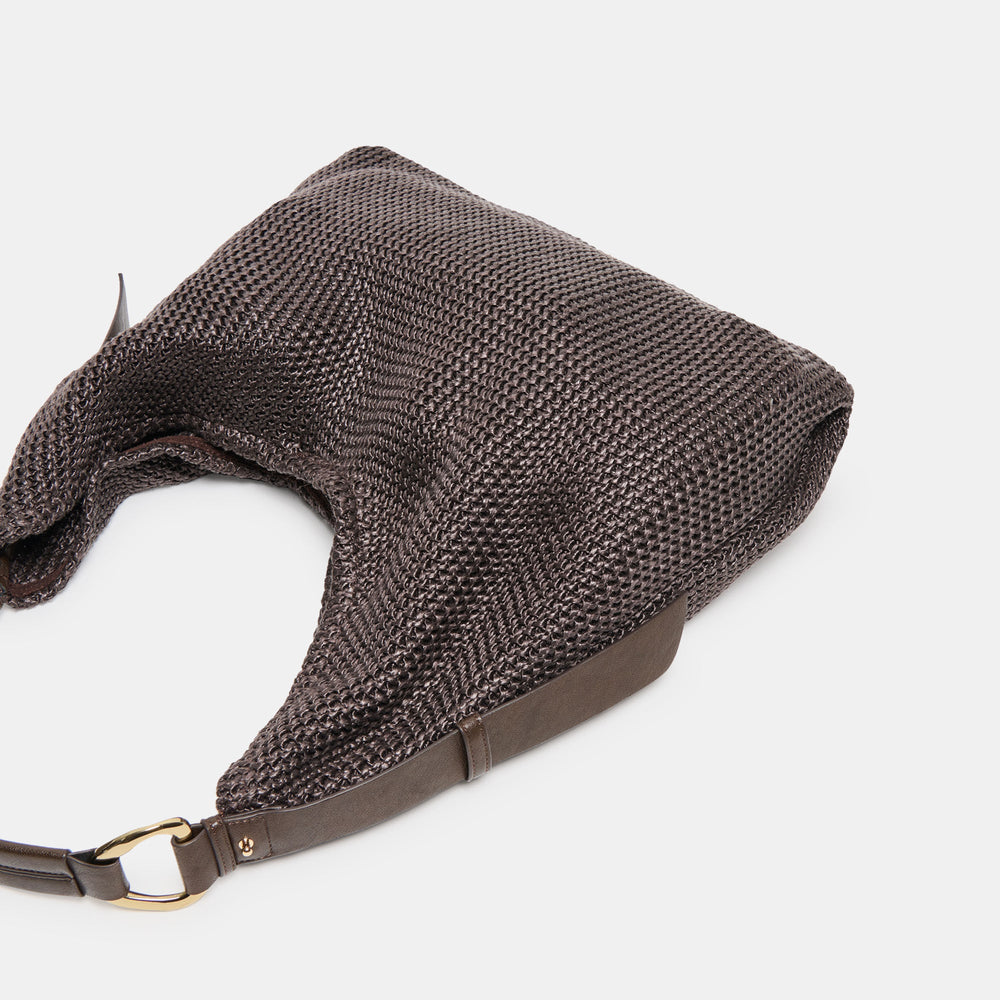 Miriel Chocolate Raffia Tote / Dolce Vita
