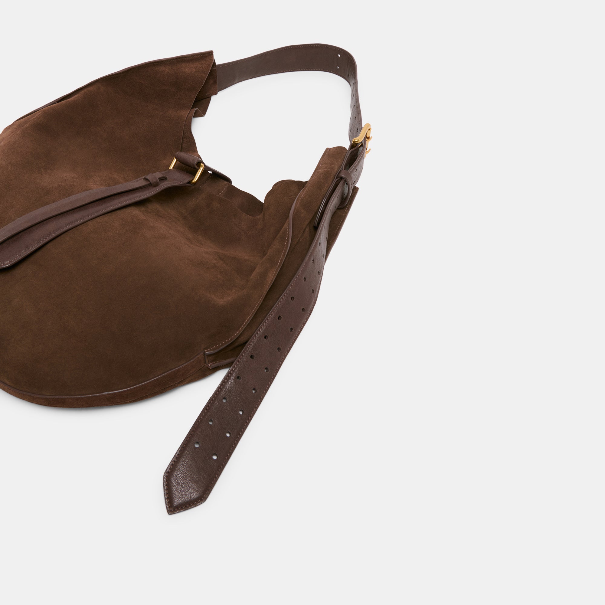 Oakley Chocolate Suede Tote / Dolce Vita