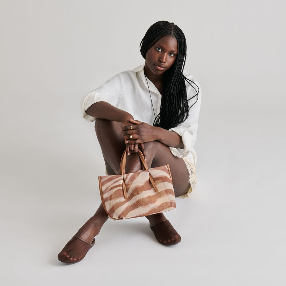 Selene Zebra Mesh Handbag / Dolce Vita